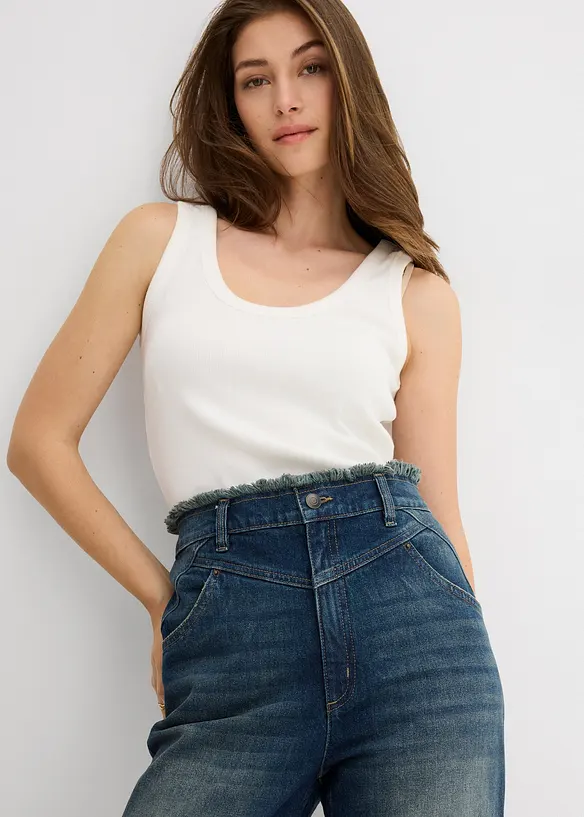 Jean droit, taille haute, bonprix