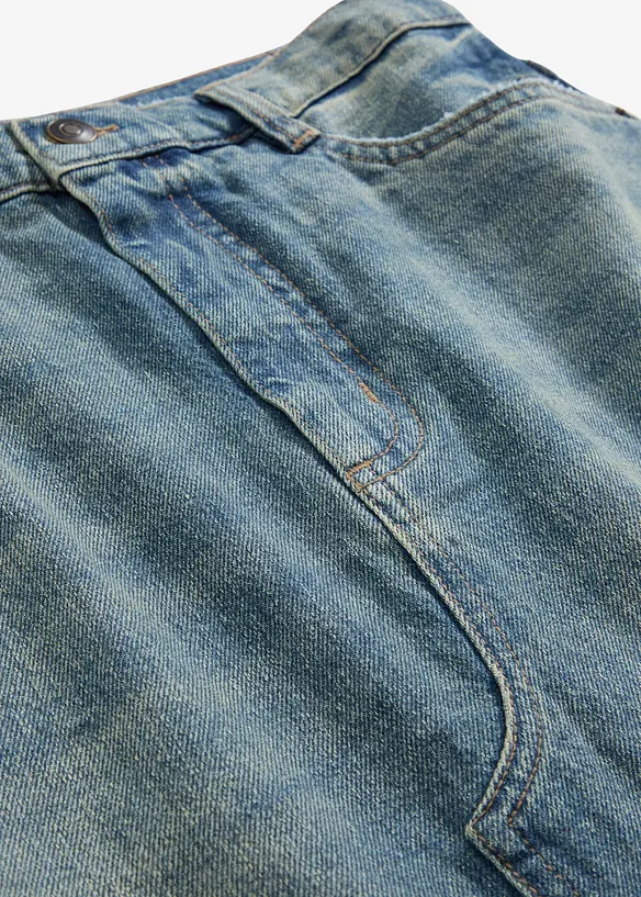 Jupe longue en jean, taille mi-haute, bonprix