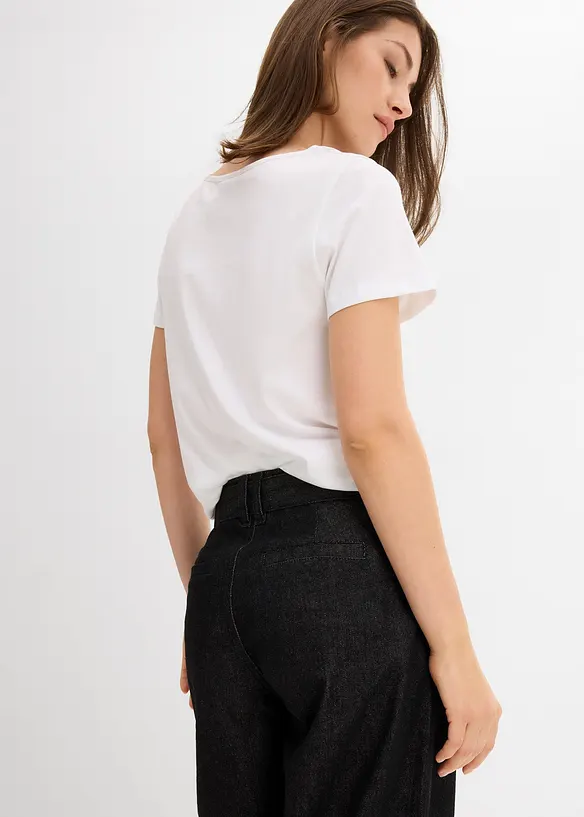 Jean Barrel taille mi-haute avec ceinture, bonprix