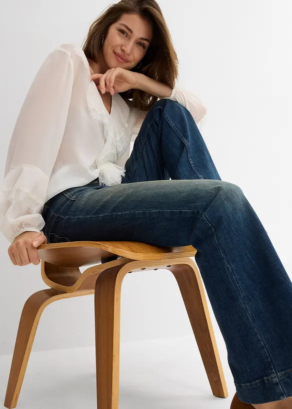 Jean flare taille mi-haute, bonprix