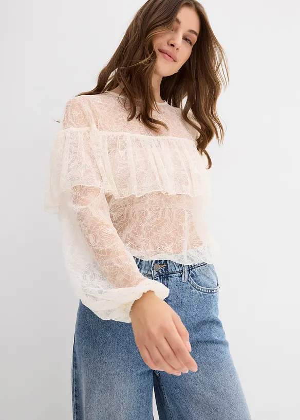Blouse en dentelle, bonprix