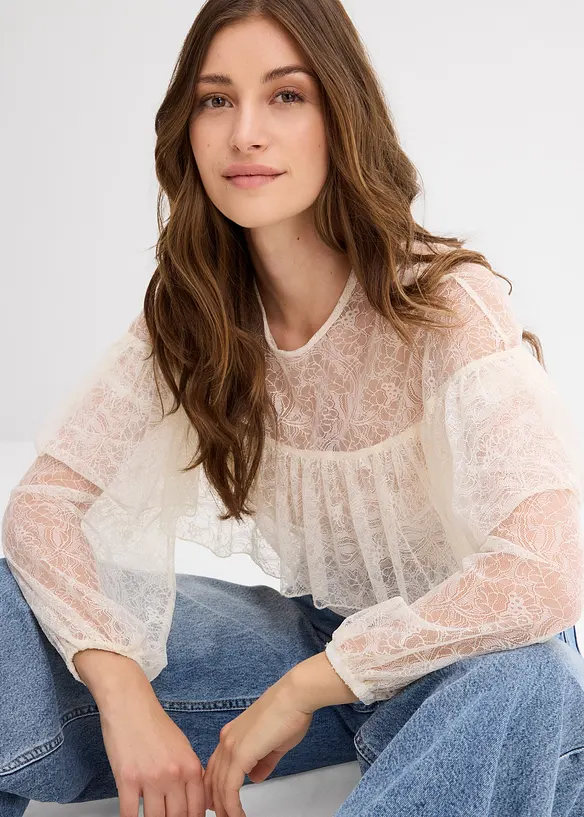 Blouse en dentelle, bonprix