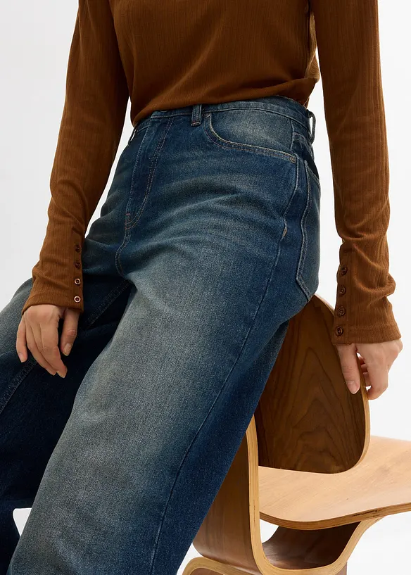 Jean large taille haute, bonprix