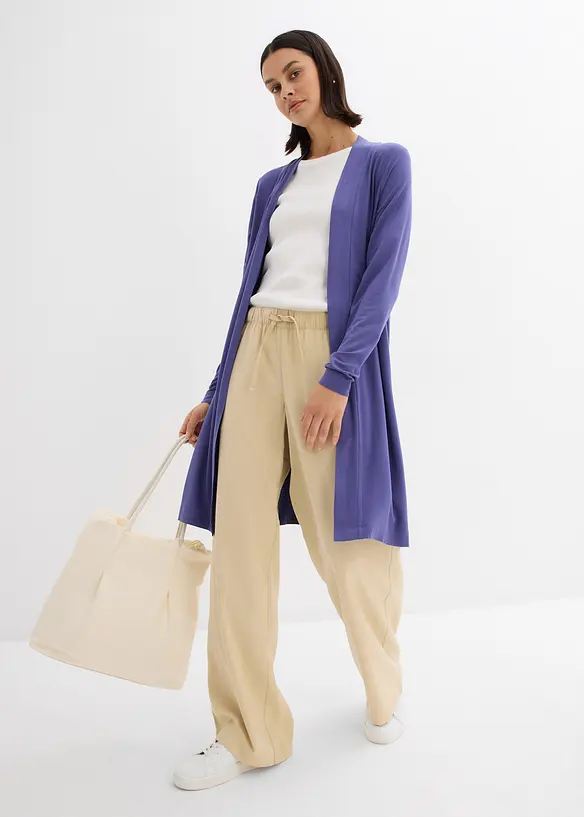 Gilet long et doux en viscose extensible, bonprix