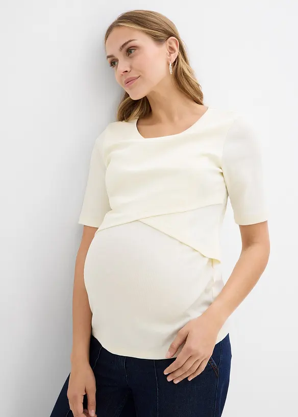 Lot de 2 T-shirts de grossesse et d&rsquo;allaitement 100% coton, bonprix