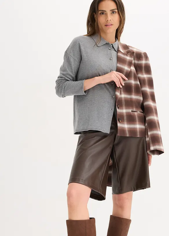 Gilet en fine maille à col chemise, bonprix