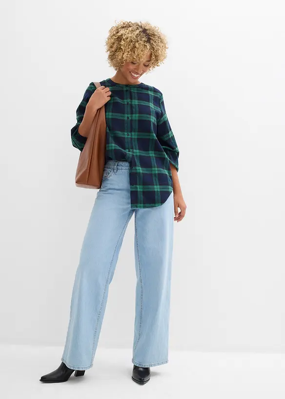 Chemisier en flanelle 100% coton, bonprix