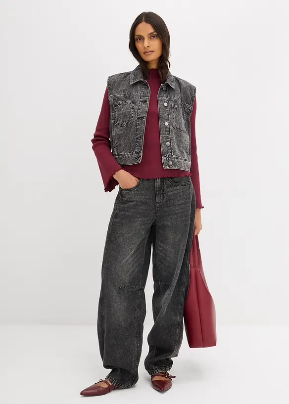 T-shirt côtelé 100% coton, bonprix