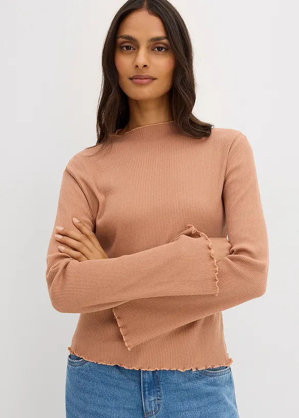 T-shirt côtelé 100% coton, bonprix