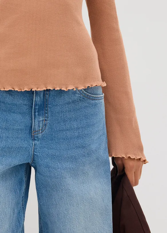 T-shirt côtelé 100% coton, bonprix