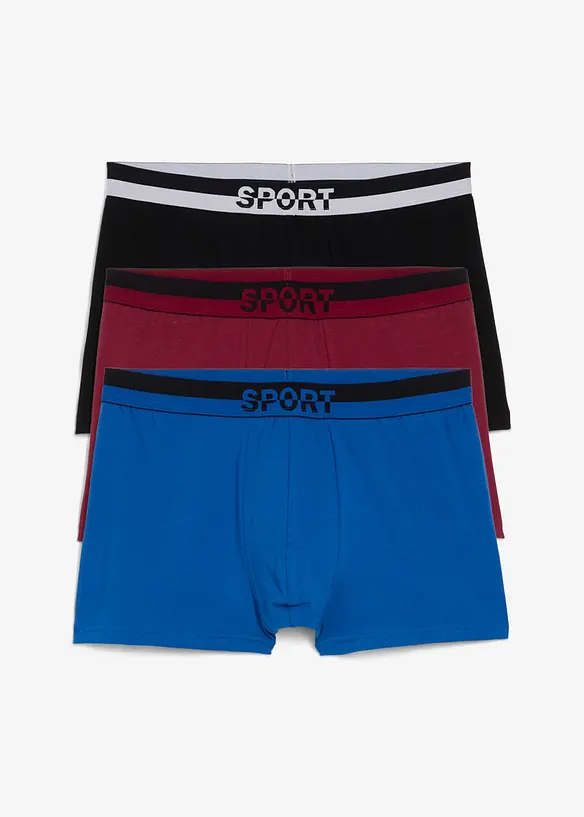 Lot de 3 boxers coton, bonprix