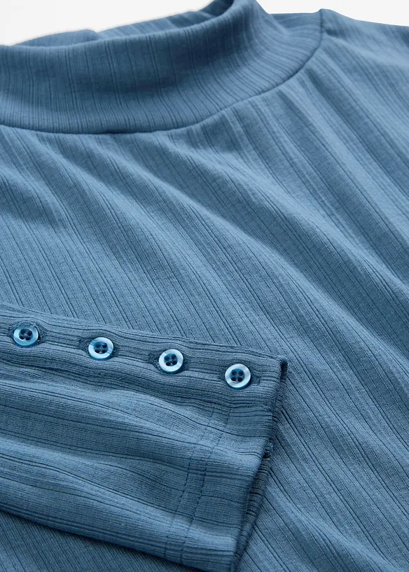 T-shirt manches longues côtelé, bonprix