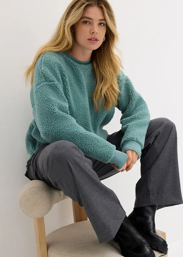 Pull en maille sherpa, bonprix