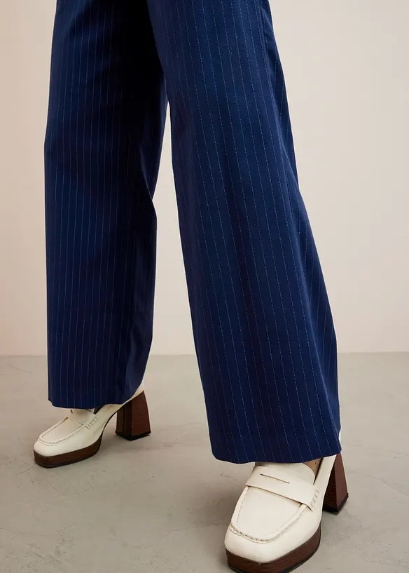 Pantalon palazzo aspect laine, bonprix