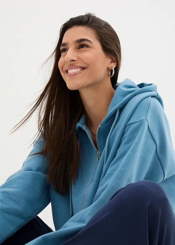 Sweat zippé à capuche, bonprix