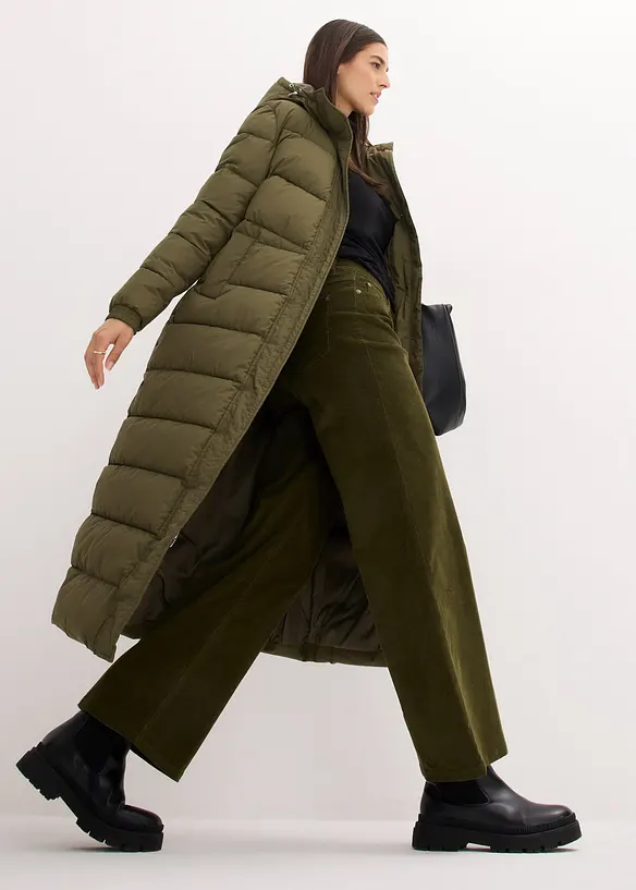 Doudoune longue à capuche, bonprix