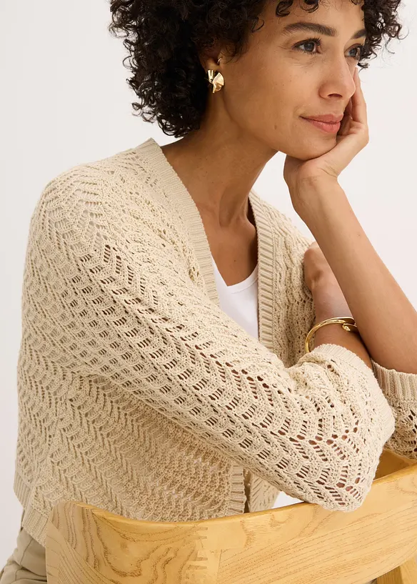 Boléro en crochet, manches coudes, bonprix