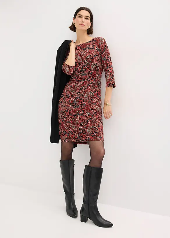Robe en jersey à imprimé paisley, bonprix