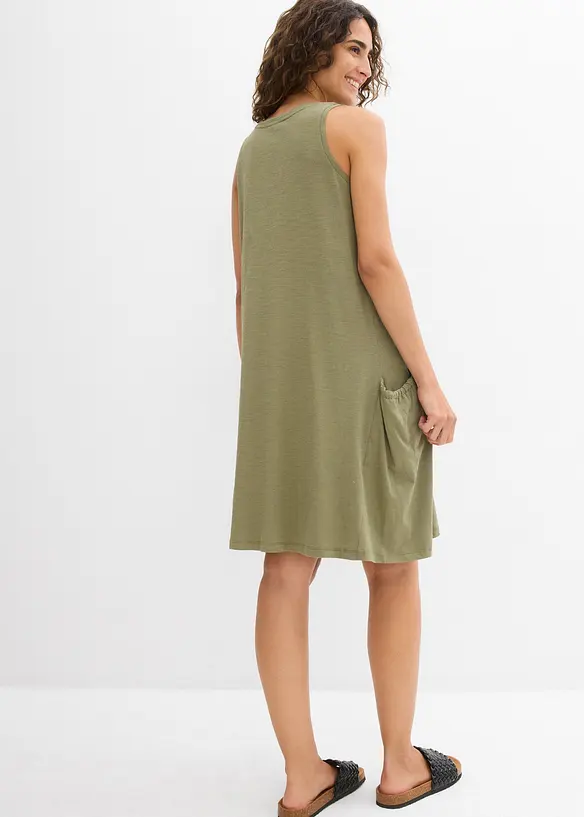 Robe en jersey coton avec poches, bonprix