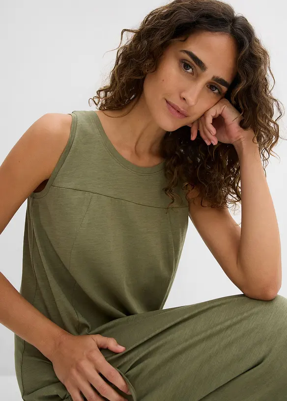 Robe en jersey coton avec poches, bonprix