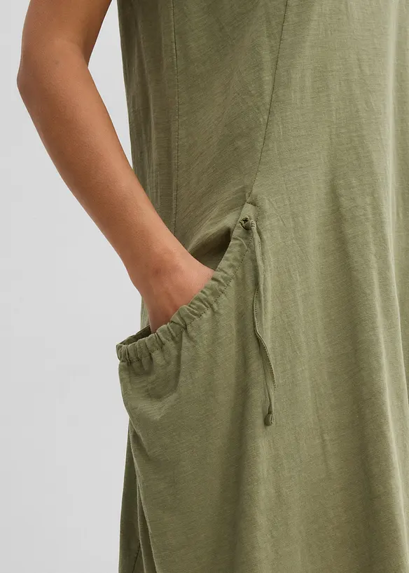 Robe en jersey coton avec poches, bonprix