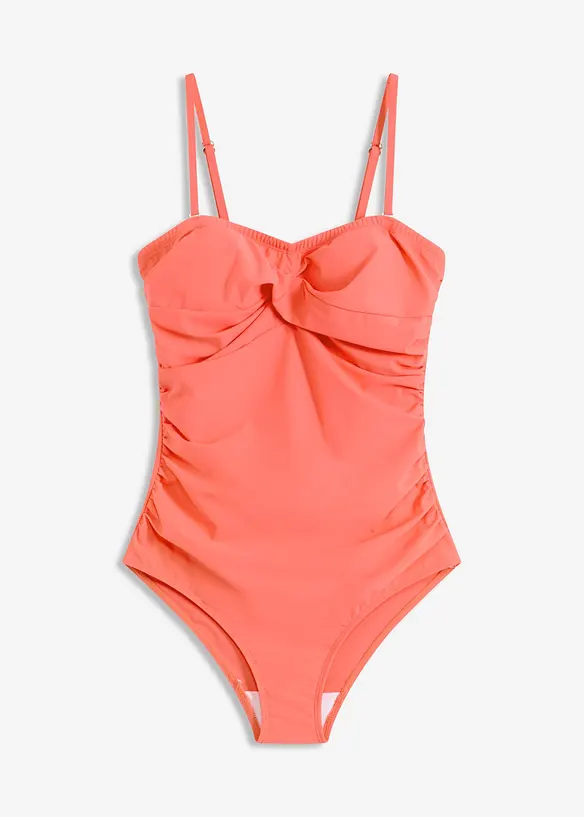 Maillot 1 pièce sculptant effet croisé, maintien modéré, bonprix