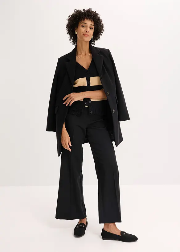 Gilet rayé en maille de coton, bonprix