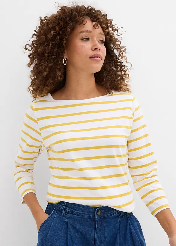 T-shirt manches longues coton, bonprix