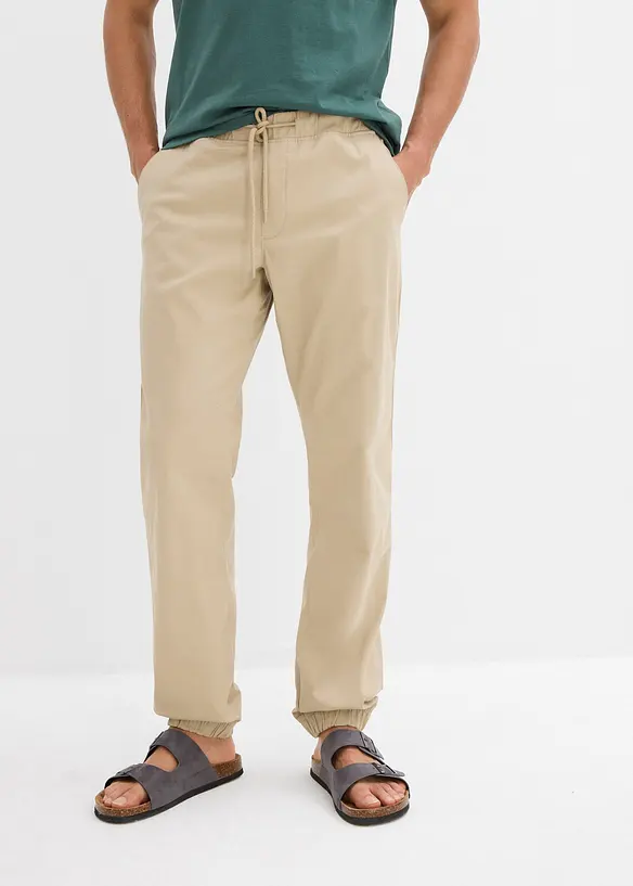 Pantalon chino jogger loose, droit, bonprix
