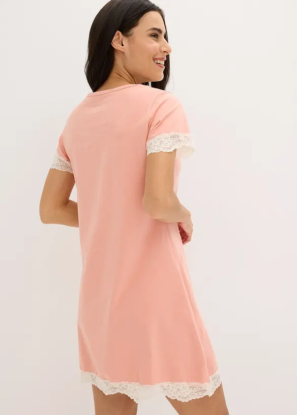 Chemise de nuit courte avec dentelle, bonprix