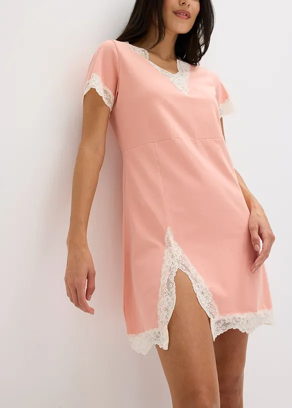 Chemise de nuit courte avec dentelle, bonprix