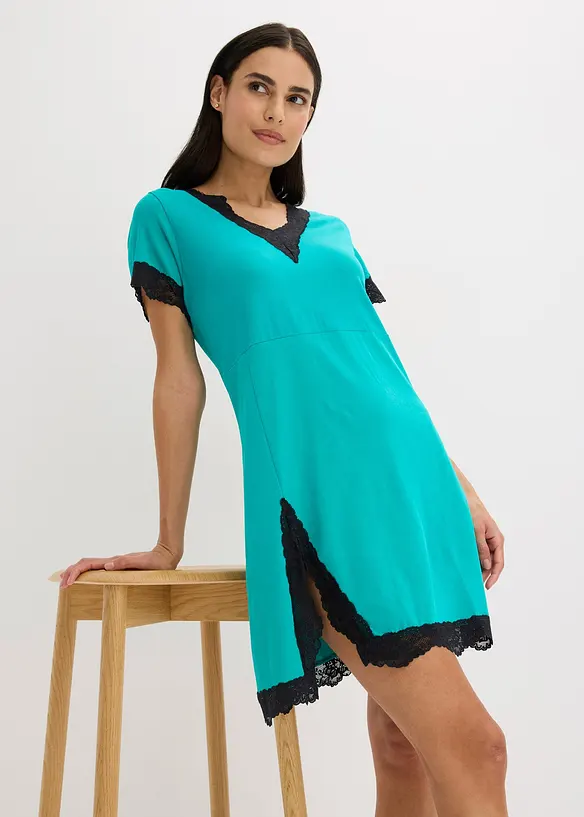 Chemise de nuit courte avec dentelle, bonprix
