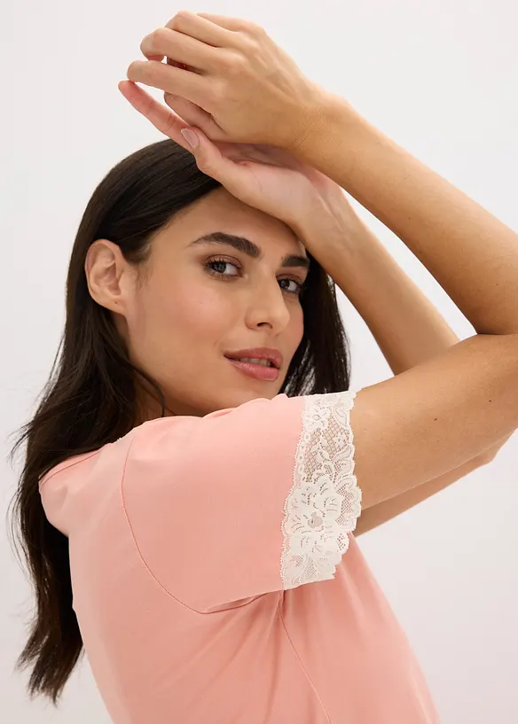 Chemise de nuit courte avec dentelle, bonprix