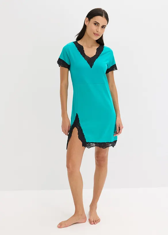 Chemise de nuit courte avec dentelle, bonprix