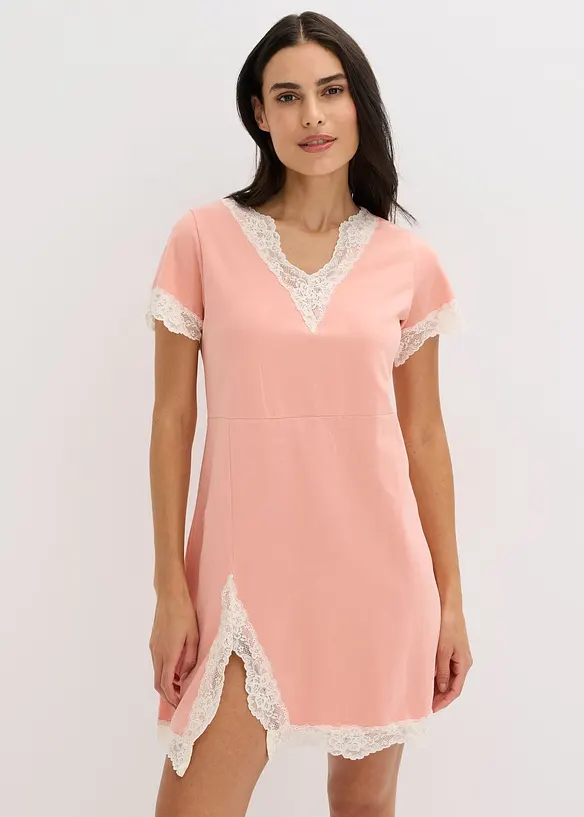 Chemise de nuit courte avec dentelle, bonprix