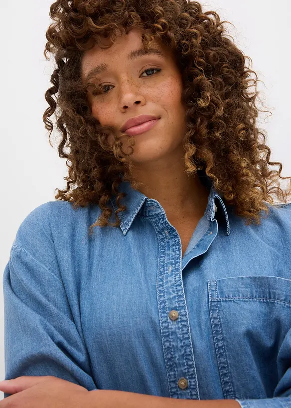 Chemise en jean oversize 100% coton, bonprix