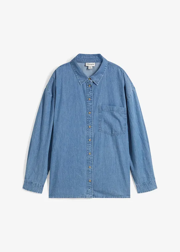 Chemise en jean oversize 100% coton, bonprix