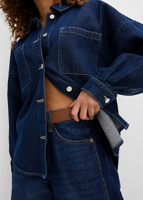 Surchemise oversize en jean 100% coton, bonprix