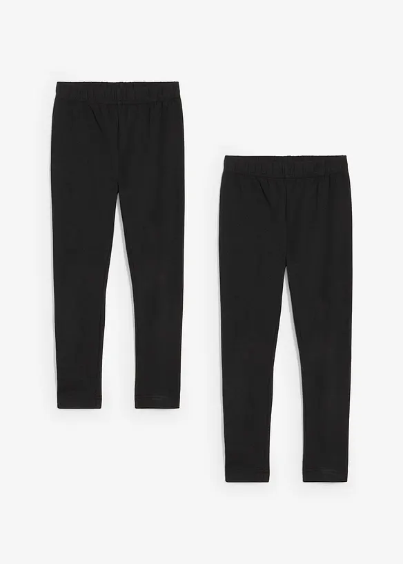 Lot de 2 leggings en mati&egrave;re &eacute;lastique, bonprix
