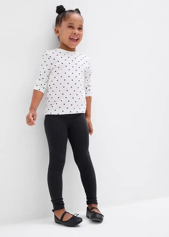 Lot de 2 leggings en matière élastique, bonprix