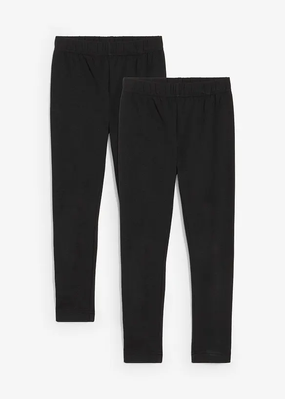 Lot de 2 leggings en matière élastique, bonprix