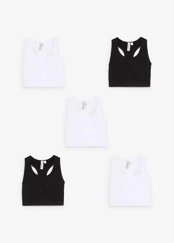 Lot de 5 brassières avec coton doux, bonprix