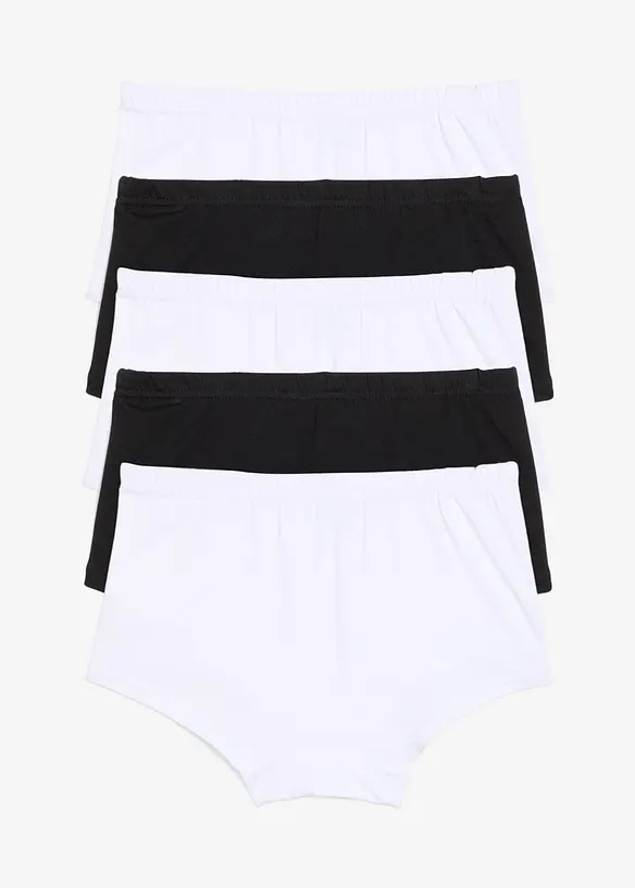 Lot de 5 boxers avec coton doux, bonprix