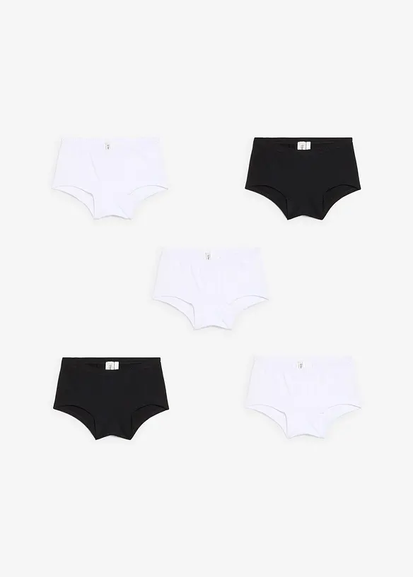Lot de 5 boxers avec coton doux, bonprix