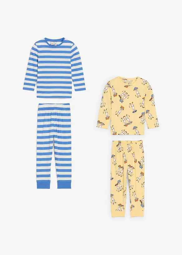 Lot de 2 pyjamas 100% coton (ens. 4 pces), bonprix