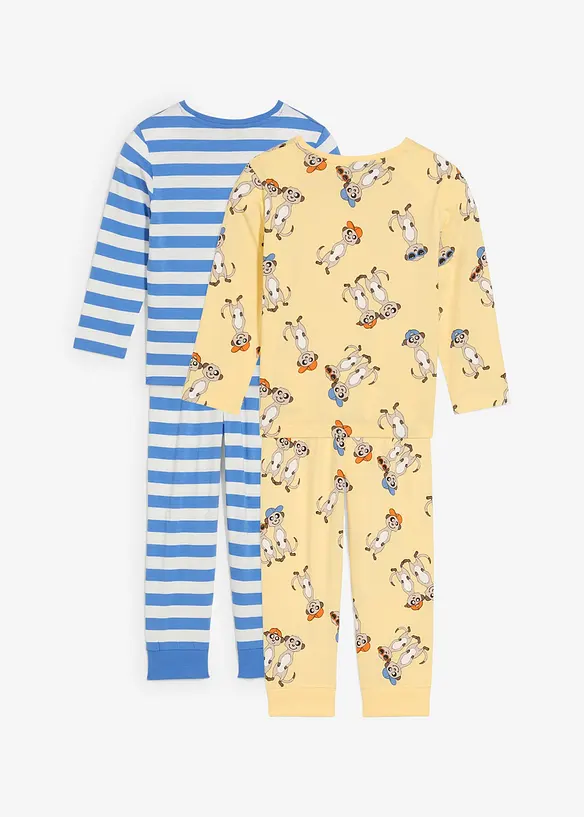 Lot de 2 pyjamas 100% coton (ens. 4 pces), bonprix