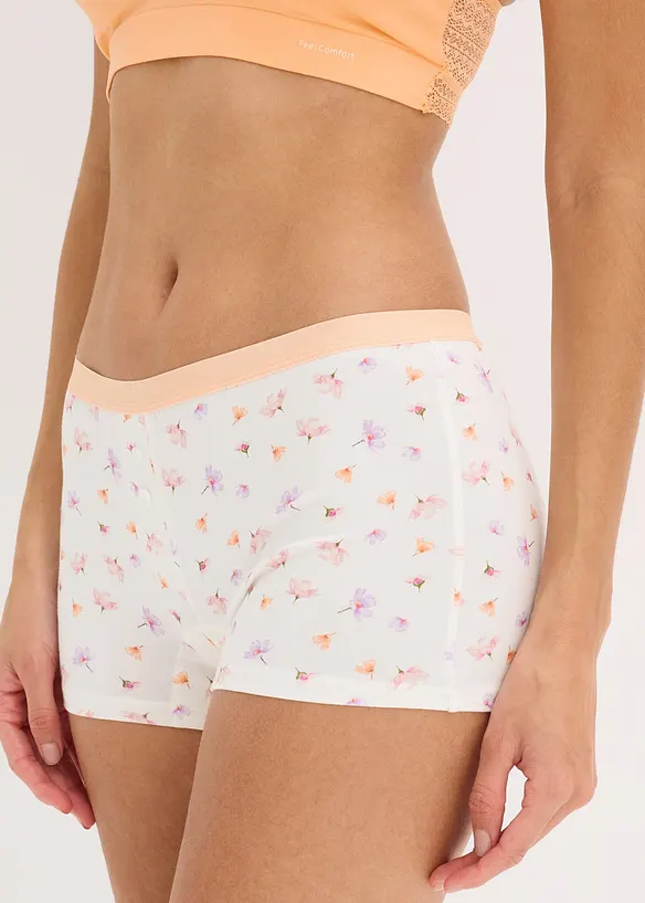 Lot de 4 boxers coton femme, bonprix
