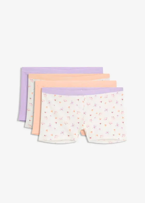 Lot de 4 boxers coton femme, bonprix