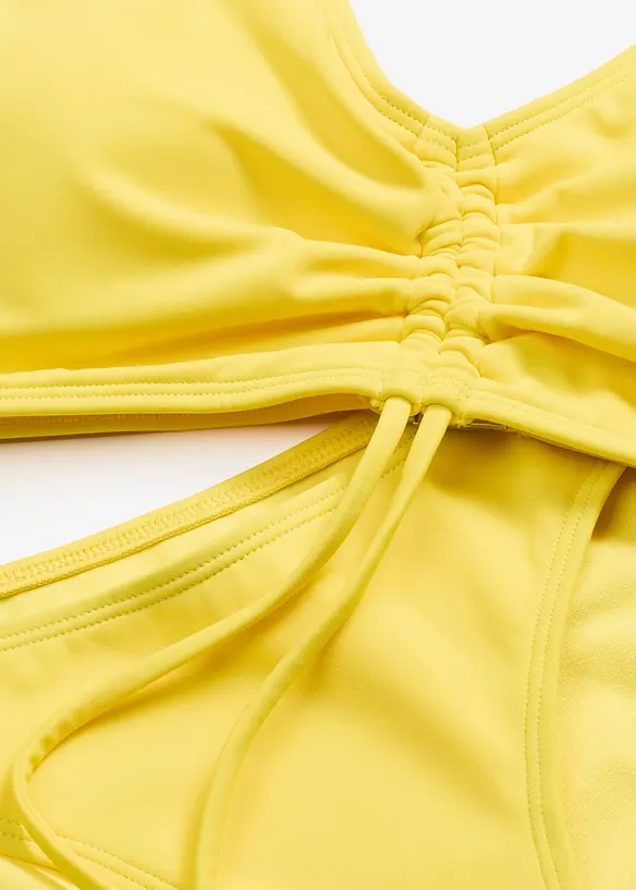 Bikini dos nu (ens. 2 pces) avec fronces, bonprix