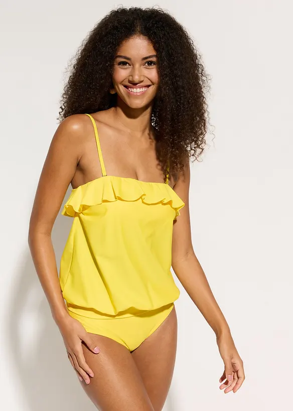 Tankini bandeau (ens. 2 pces) avec bretelles multipositions, bonprix